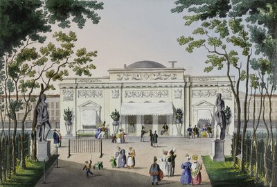 Café at the Summer Garden in St. Petersburg, First Half of the 19th Century by Karl Petrovich Beggrov