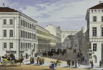 Millionnaya Street and Kotomin House in Saint Petersburg by Karl Petrovich Beggrov