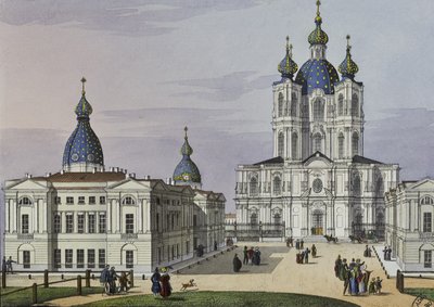 The Smolny Convent of the Resurrection in St. Petersburg by Karl Petrovich Beggrov