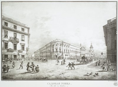 View of Sadovaya Street in Saint Petersburg by Karl Petrovich Beggrov