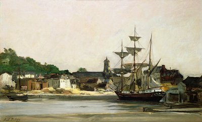 The Harbour at Honfleur by Karl Pierre Daubigny
