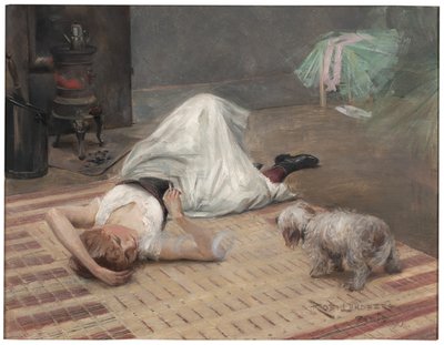 Model Having a Cigarette by Karl Robert Lundberg
