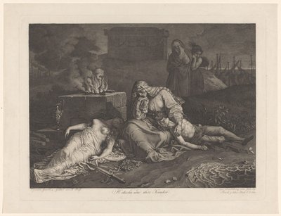 Hecuba Mourning Her Slain Children by Karl Russ