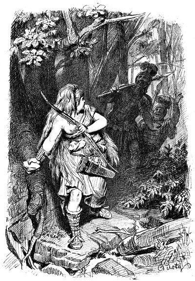 A Teuton Maiden Pursued by Romans by Karl Theodor von Piloty