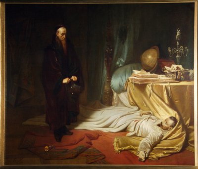 Baptiste Seni by the Dead Body of Wallenstein, from the Wallenstein trilogy by Friedrich Schiller by Karl Theodor von Piloty