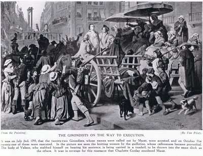 The Girondists on the way to Execution, illustration from 