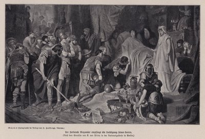 The dying Alexander the Great receiving the homage of his army, Babylon, 323 BC by Karl Theodor von Piloty