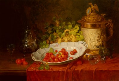 Still Life with Strawberries and Grapes by Karl Thoma Hofele