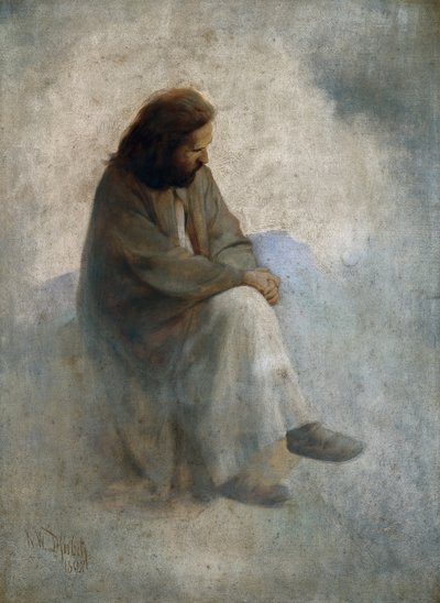 Self-portrait as Christ by Karl Wilhelm Diefenbach