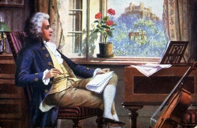 Mozart in Salzburg by Karl or Carl the Younger Schweninger