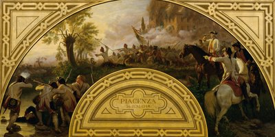 The Battle of Piacenza 1746 by Karl von Blaas