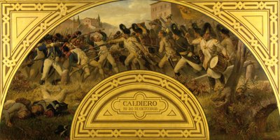 The Battle of Caldiero 1805 by Karl von Blaas