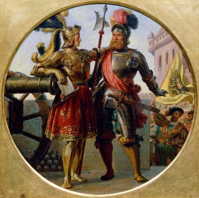 Emperor Maximilian I and Georg von Frunsberg by Karl von Blaas