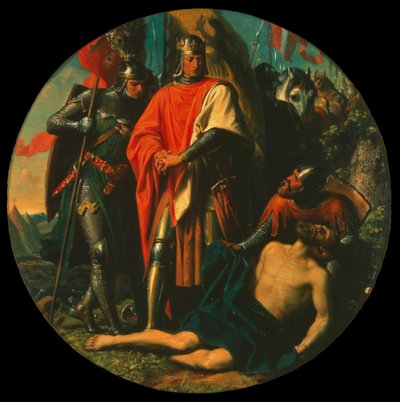 Rudolph I on Battlefield After the Victory Over Ottokar by Karl von Blaas