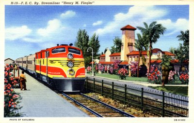 FEC Railway Streamliner Train Henry M Flagler, Florida by Karlberg