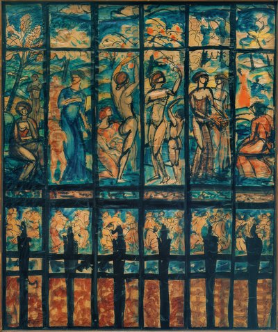 Design for Stained Glass Window by Karoly Kernstok