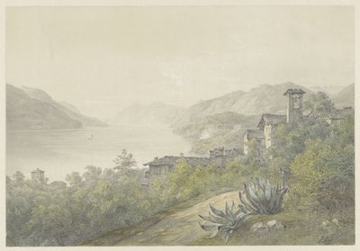 View from the Park of Bellagio, on Lake Como by Karoly Lajos Libay