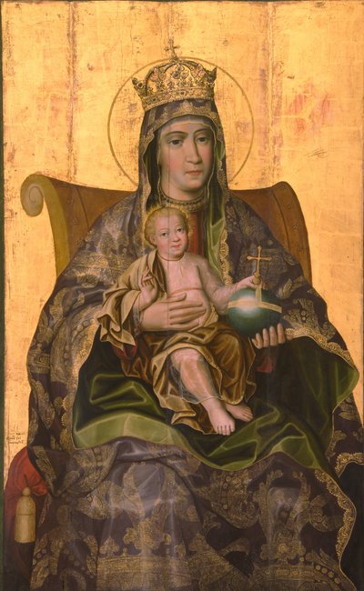 Virgin and Child Enthroned by Karp Ivanovich Zolotaryov