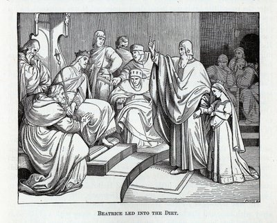 Beatrice Led into the Diet, 1882 by Kaspar Oertel