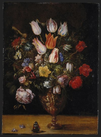 Flowers in a Vase by Kasper or Gaspar van den Hoecke