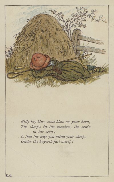 Billy boy blue, come blow me your horn by Kate (after) Greenaway