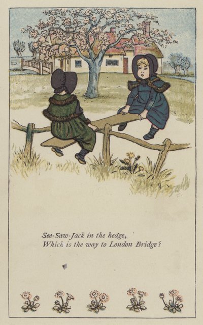See-saw-Jack in the hedge by Kate (after) Greenaway