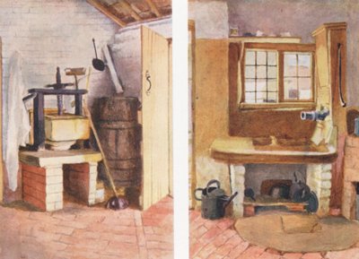 The Kitchen Pump and Old Cheese Press, Rolleston by Kate (after) Greenaway