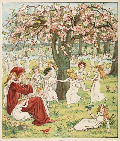 How Their Children Were Stolen Away, from The Pied Piper of Hamelin, Published 1888 (colour litho) by Kate Greenaway