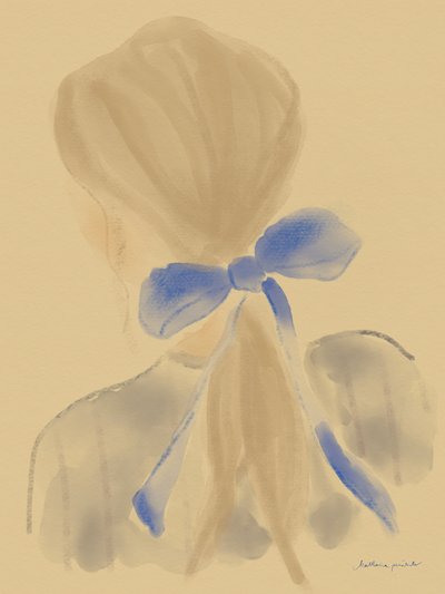 Girl With A Blue Hair Ribbon by Katharina Puritscher