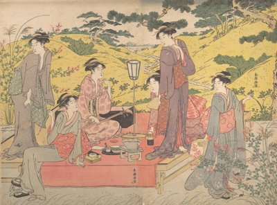 A Picnic Party at Hagidera, late 18th-early 19th century by Katsukawa Shuncho