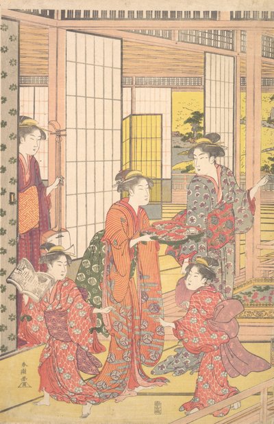 A Young Woman with a Tray of Sweetmeats, 1780-1795 by Katsukawa Shuncho