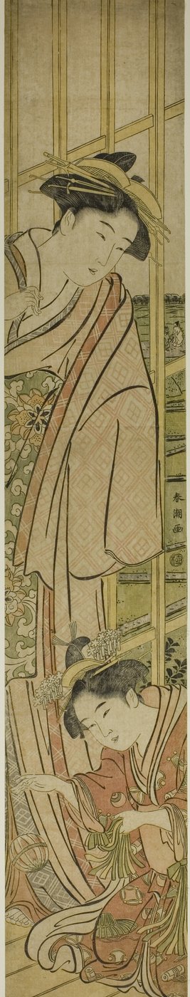 Playing Temari by Katsukawa Shuncho