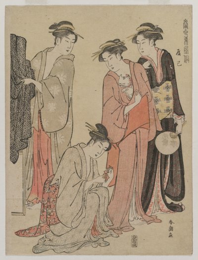 Women of the Tatsumi District from the Series Eastern Customs of the Present Day by Katsukawa Shuncho