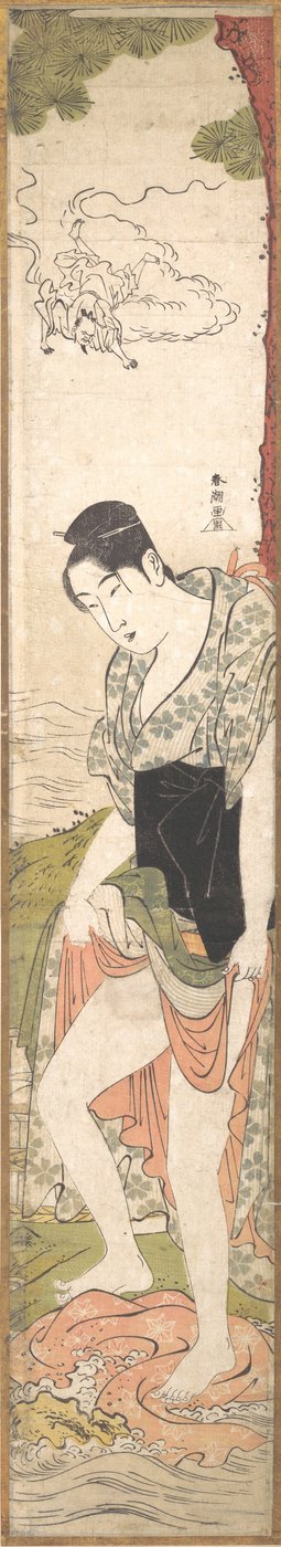 Young Woman Washing Clothes in the River, late 18th-early 19th century by Katsukawa Shuncho