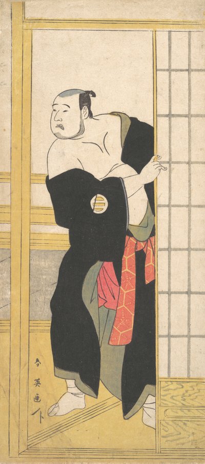 Asao Tamesaburo as a Stout Man with a Green Kimono, ca. 1795 by Katsukawa Shun