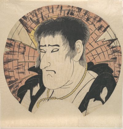 Head of an Unidentified Actor as a countryman in Rags (ca. 1793) by Katsukawa Shun