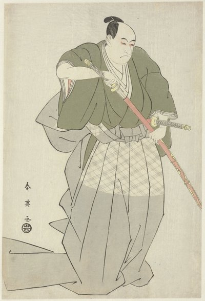 Momonoi Wakasanosuke Drawing a Sword by Katsukawa Shunei