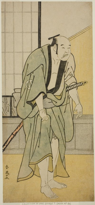 The Actor Asao Tamejuro I as Drunken Gotobei in the Play Yoshitsune Koshigoe Jo, Performed at the Ichimura Theater in the Ninth Month, 1790 by Katsukawa Shun