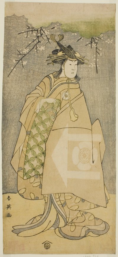 The Actor Iwai Kiyotaro as Kewaizaka no Shosho in the Play Gohiiki no Hana Aikyo Soga, Performed at the Kawarazaki Theater in the First Month, 1794 by Katsukawa Shun