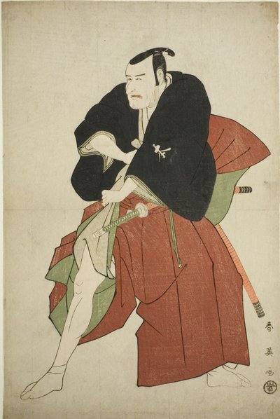 The Actor Matsumoto Koshiro IV as Kakogawa Honzo in the Play Kanadehon Chushingura, Performed at the Kawarazaki Theater in the Fifth Month, 1795 by Katsukawa Shun