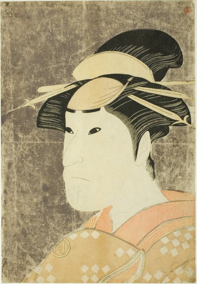 The Actor Sanogawa Ichimatsu III as the Gion Prostitute Onayo in the Play "Hana-ayame Bunroku Soga," Performed at the Miyako Theater in the Fifth Month, 1794 by Katsukawa Shun