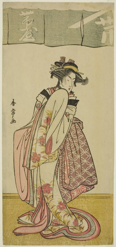 The Actor Segawa Kikunojo III as Shinanoya Ohan in the Play Kabuki no Hana Bandai Soga, Performed at the Ichimura Theater in the Third Month, c.1786 by Katsukawa Shunjō