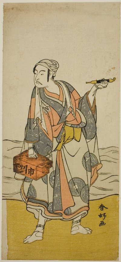 The Actor Ichikawa Yaozo II as the Boatman Jirosaku in the Play Oyafune Taiheiki, Performed at the Ichimura Theater in November 1775 by Katsukawa Shunkо̄