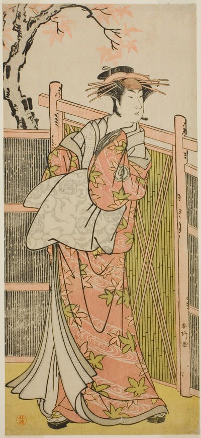 The Actor Sawamura Sojuro III as the Spirit of the Courtesan Takao in the Play Takao Daimyojin Momiji no Tamagaki, Performed at the Nakamura Theater in the Seventh Month, 1787 by Katsukawa Shunkо̄