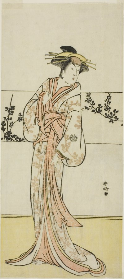 The Actor Segawa Kikunojo III, Possibly as the Courtesan Kojoro of Hakata, in the Play Chiyo no Hajime Ondo no Seto (Beginnings of Eternity: The Ondo Straits in the Seto Inland Sea) by Katsukawa Shunkо̄