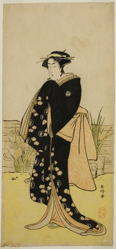 The Actor Segawa Kikunojo III as Oshichi in the Play Junshoku Edo Murasaki, Performed at the Ichimura Theater in the First Month, 1779 by Katsukawa Shunkо̄