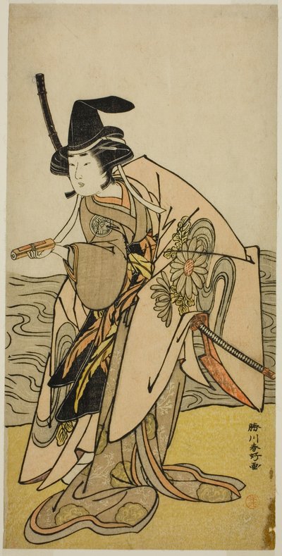 The Actor Yamashita Kinsaku II as Lady Kikusui in the Play Kaeribana Eiyu Taiheiki by Katsukawa Shunkо̄