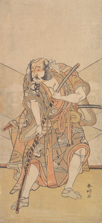 Bando Mitsugoro I in the Role of Asahina no Saburo, Drama Sono Kyodai Fuji no Sugatami by Katsukawa Shunko