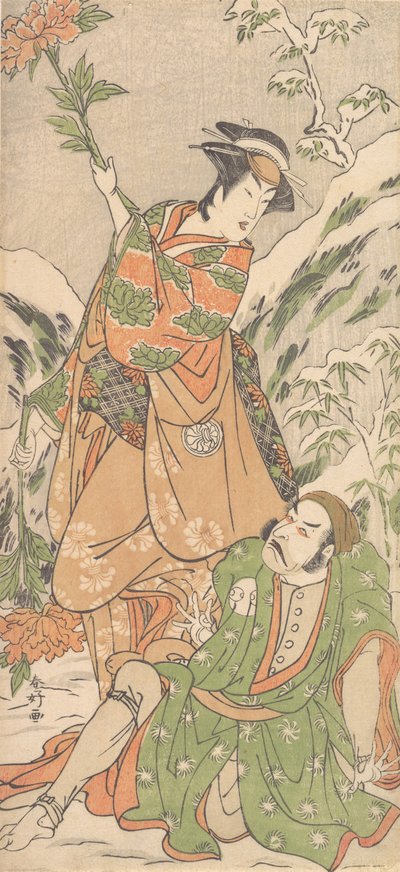 Kabuki Actors Arashi Ryuzo II and Segawa Kikunojo III by Katsukawa Shunko