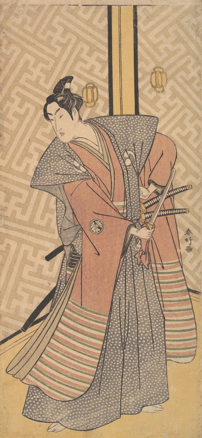 The Third Segawa Kikunojo in the Role of Oboshi Rikiya by Katsukawa Shunko